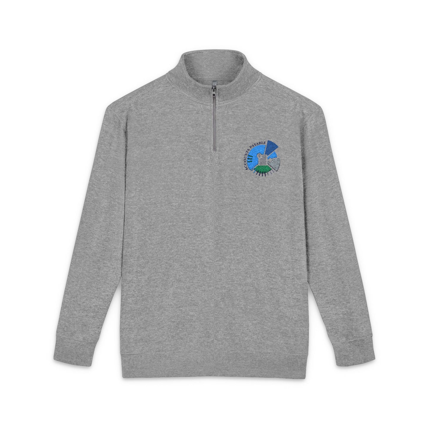 Accounts Payable Cozy Embroidered Fleece Pullover